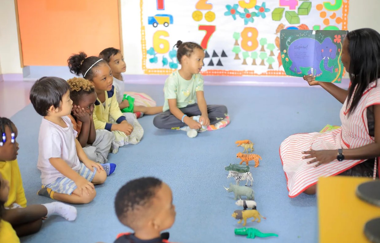 Children sitting together for a class activity